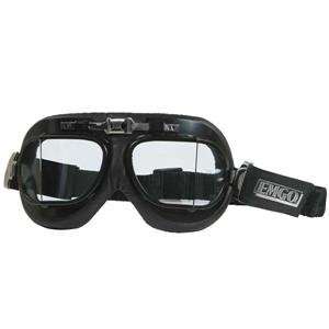 Emgo Red Baron Goggles   One size fits most/Black 
