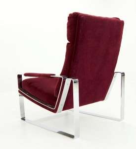 Very Nice Mohair Upholstery Lounge Chair Baughman Decor  