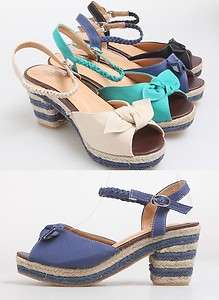 Korea style New Season THECOC Womens Shoes Strappy Wedge Heels 