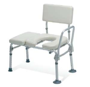 Guardian Padded Transfer Bath Bench w/ Commode Opening  