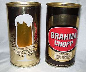 Brahma Chopp~Brahma Extra~Brazil~2 Beer Cans~355 ml~Steel  