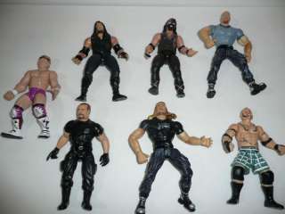Lot of 7 WWE Wrestling 1990s Action Figures Toys JAKKS  