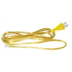  Package of 5 6ft. Long Gold Basic Power Cord with Stripped 