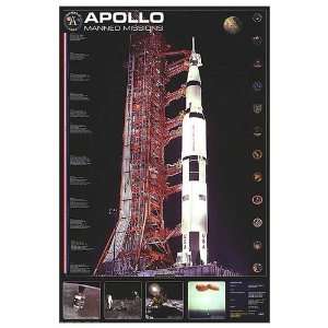  Apollo Manned Missions Movie Poster, 24 x 36
