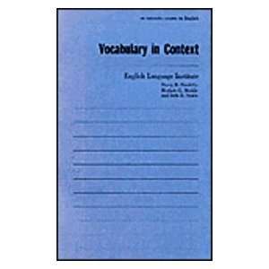 Vocabulary in Context (9780472083053) English Language 