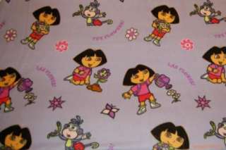 Dora Explorer The Flowers Fleece Fabric Throw/Blanket  