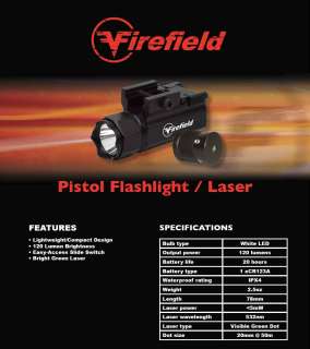 Firefield by Sightmark Tactical Light & Green Laser Combo  