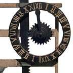 highly unusual hand made wooden water clock. 1800s.  
