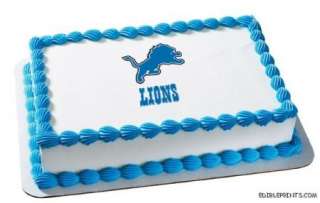 Detroit Lions Edible Image Icing Cake Topper  