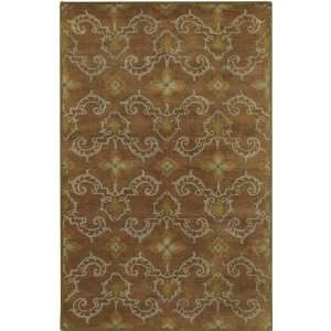  Transitional Style Brown 100% Wool 8 x 11 Area Rug