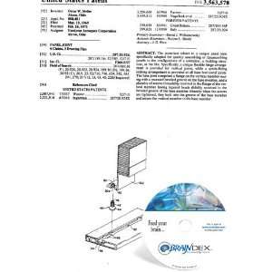  NEW Patent CD for PANEL JOINT 