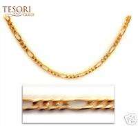 14k Yellow Gold Figaro Chain Necklace 22  
