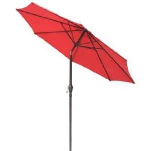  Autumn Red and Brown Steel Market Umbrella Patio, Lawn 