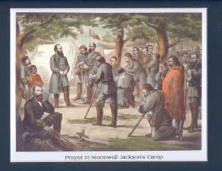 Prayer In Stonewall Jacksons Camp Civil War Print  
