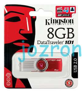 Kingston DT 101 G2 8GB 8G USB Flash Drive Swivel Red  