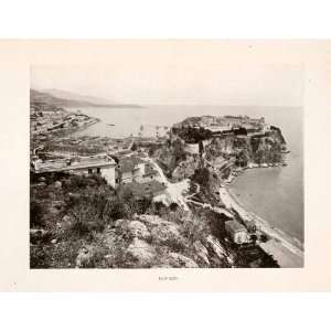  1905 Halftone Print Monaco French Riviera Cote dAzur Commune City 
