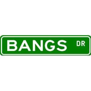  BANGS Street Name Sign ~ Family Lastname Sign ~ Gameroom 