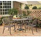  10pc Outdoor Patio Cast Aluminum Dining Set featuring Lazy Susan Table