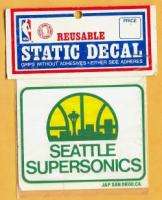 Vintage Old LOGO Seattle Supersonics Decal   UNSOLD and UNUSED   still 