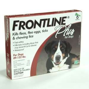  Frontline Plus for Dogs 89 132 lbs, 6 pk