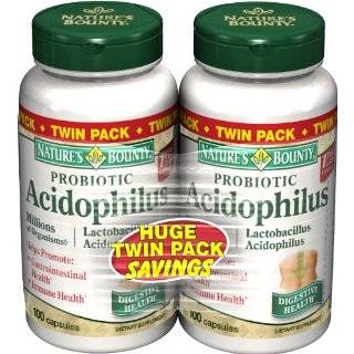   Bounty Probiotic Acidophilus Capsules Twin Pack, 100 Count Bottles