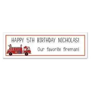  Fire Truck Party Banner Toys & Games