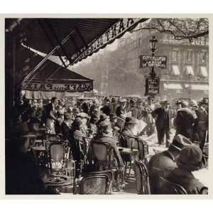  1927 Cafe de la Paix Paris France Outdoor Photogravure 