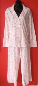   pink & white SCRATCHPAD cotton & spandex PAJAMAS $79 nwt LARGE  