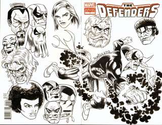 Defenders #1 Blank Sketch Cover w/ Iron Fist by Mat Nastos   Original 