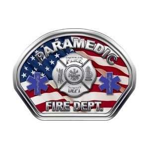  Firefighter Fire Helmet Front Face Paramedic American Flag 