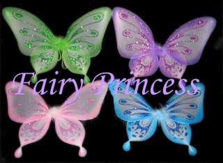 these beautiful pixie fairy wings are embellished with sparkle color