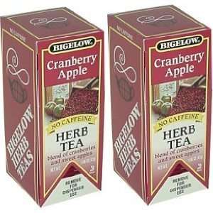  Bigelow Cranberry Apple Herbal Tea (2pack   2 Large 28 