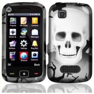  White Cross Skull Design Hard Case Cover for Motorola 