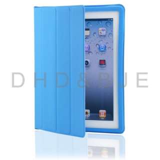 New iPad 3 Fullbody Smart Cover Slim Magnetic PU Leather Case Stand 