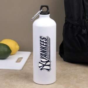 New York Yankees White Aluminum Water Bottle  Sports 