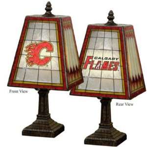  Calgary Flames Memory Company Art Glass Table Lamp NHL 