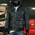 PJ Mens Winter Fashion Casual Diamond Padded Quilted Coat Jacket Black 