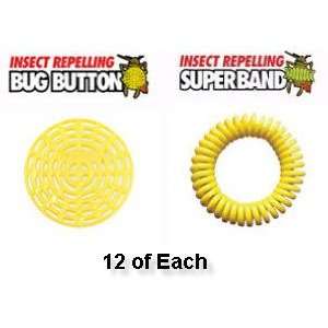   Repelling Bug Button/Super Band Combo  24 Pack Patio, Lawn & Garden