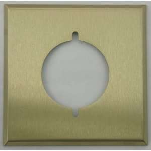  Satin Brass Two Gang Wall Plate for One Dryer Receptical 