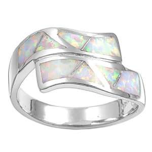  Sterling Silver Lab Opal Ring   3mm Band Width   10mm Face 