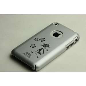   Case   Silver with Cat Tattoo (Cozip Brand) Made in Korea Electronics