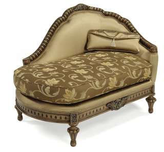 Antiqued Mahogany Neoclassical Italian Chaise Lounge  