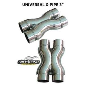  GP Universal Crossover X Pipes Polished Stainless Steel 3 