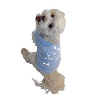   Ruff and Meow Dog Tank Top, Im Adorable, Blue, Large