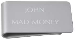 Personalized Free Engraved Silver Money Clip Plus   