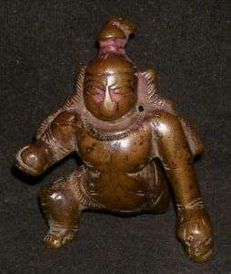   Indian Bronze Statue God Baby Krishna Crawling Rare Collectible Item