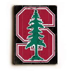  BSS   Stanford Tree Logo Wood Sign 