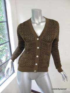 NEW Rachel Comey Coffee Woven Long Sleeve Sweater S$370  