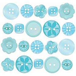 Doodlebug 20 piece Blue Swimming Pool Boutique Buttons  