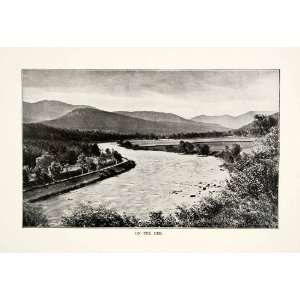  1902 Print Scottish River Dee Scotland Highlands Galloway 